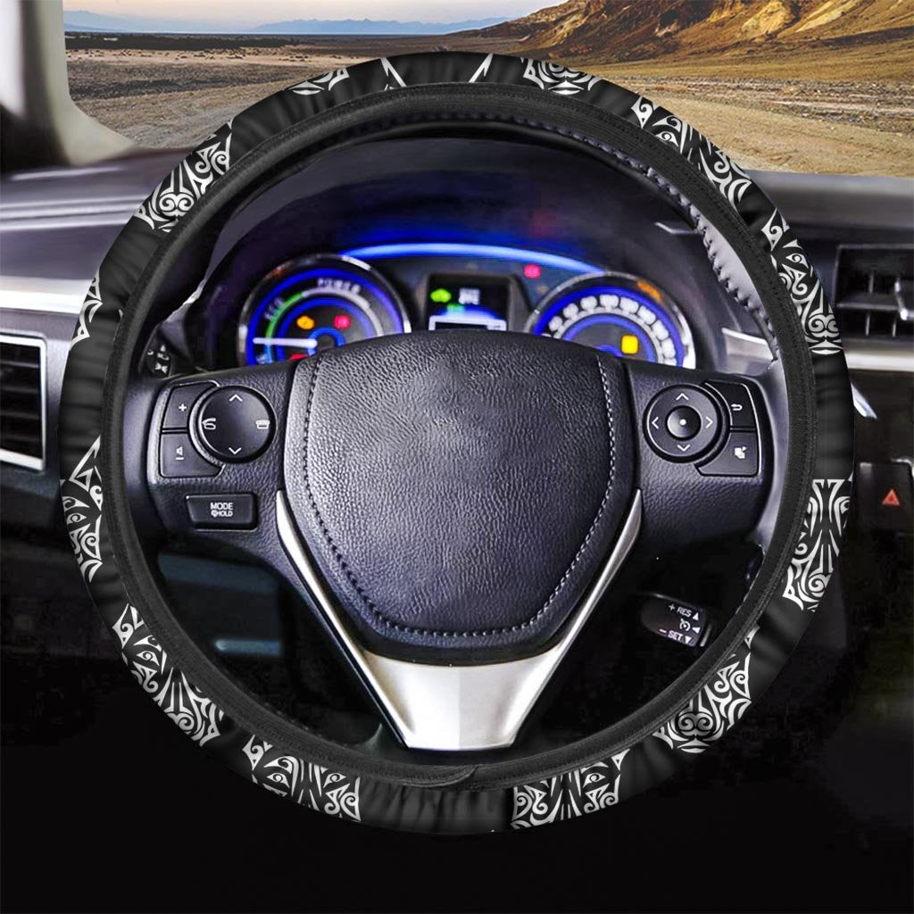 Maori Aztec Pitbull Steering Wheel Cover-grizzshop