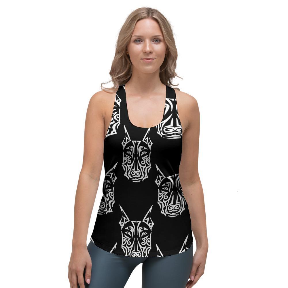 Maori Aztec Pitbull Women's Racerback Tank Top-grizzshop