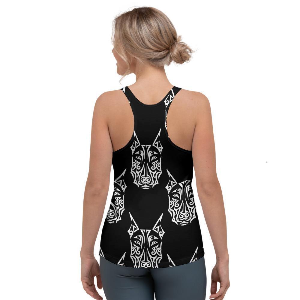 Maori Aztec Pitbull Women's Racerback Tank Top-grizzshop