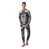 Maori Sea Turtle White And Black Print Men's Pajamas-grizzshop