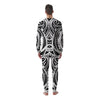 Maori Tattoo White And Black Print Men's Pajamas-grizzshop