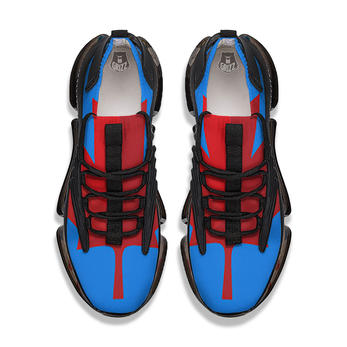 Maple Leaf Autumn Print Black Gym Shoes-grizzshop