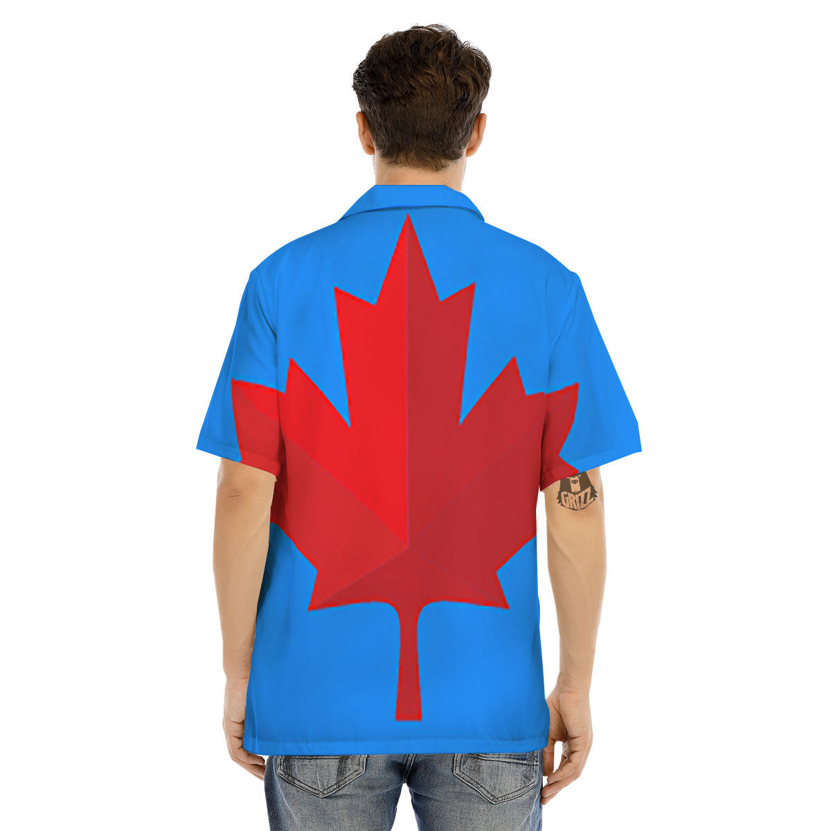 Maple Leaf Autumn Print Men's Hawaiian Shirt-grizzshop