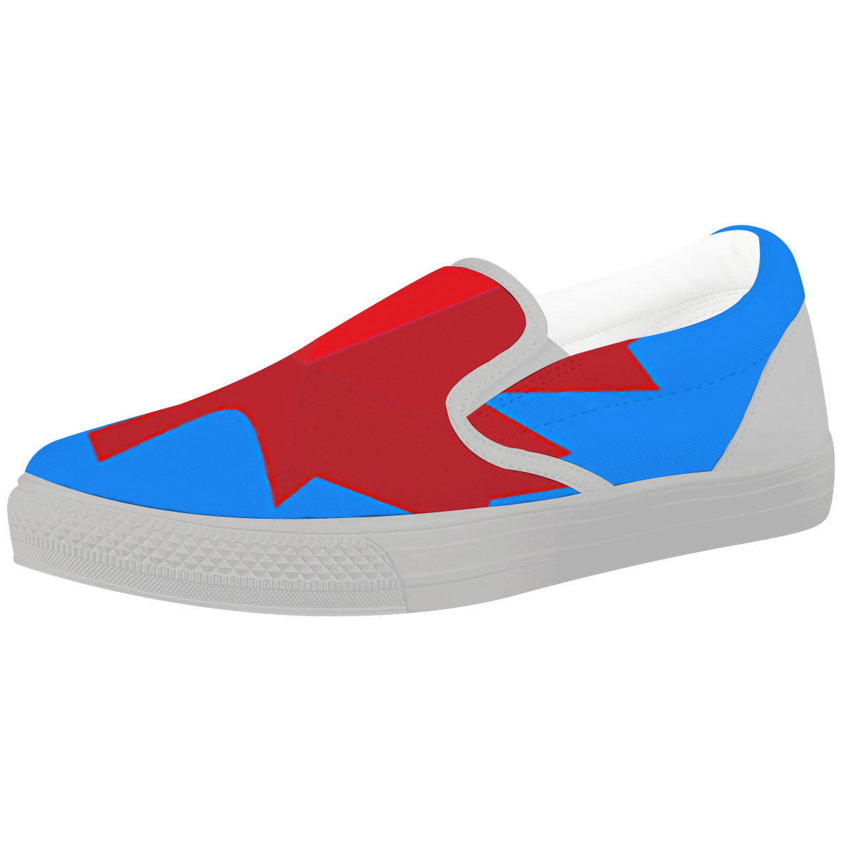 Maple Leaf Autumn Print White Slip On Shoes-grizzshop