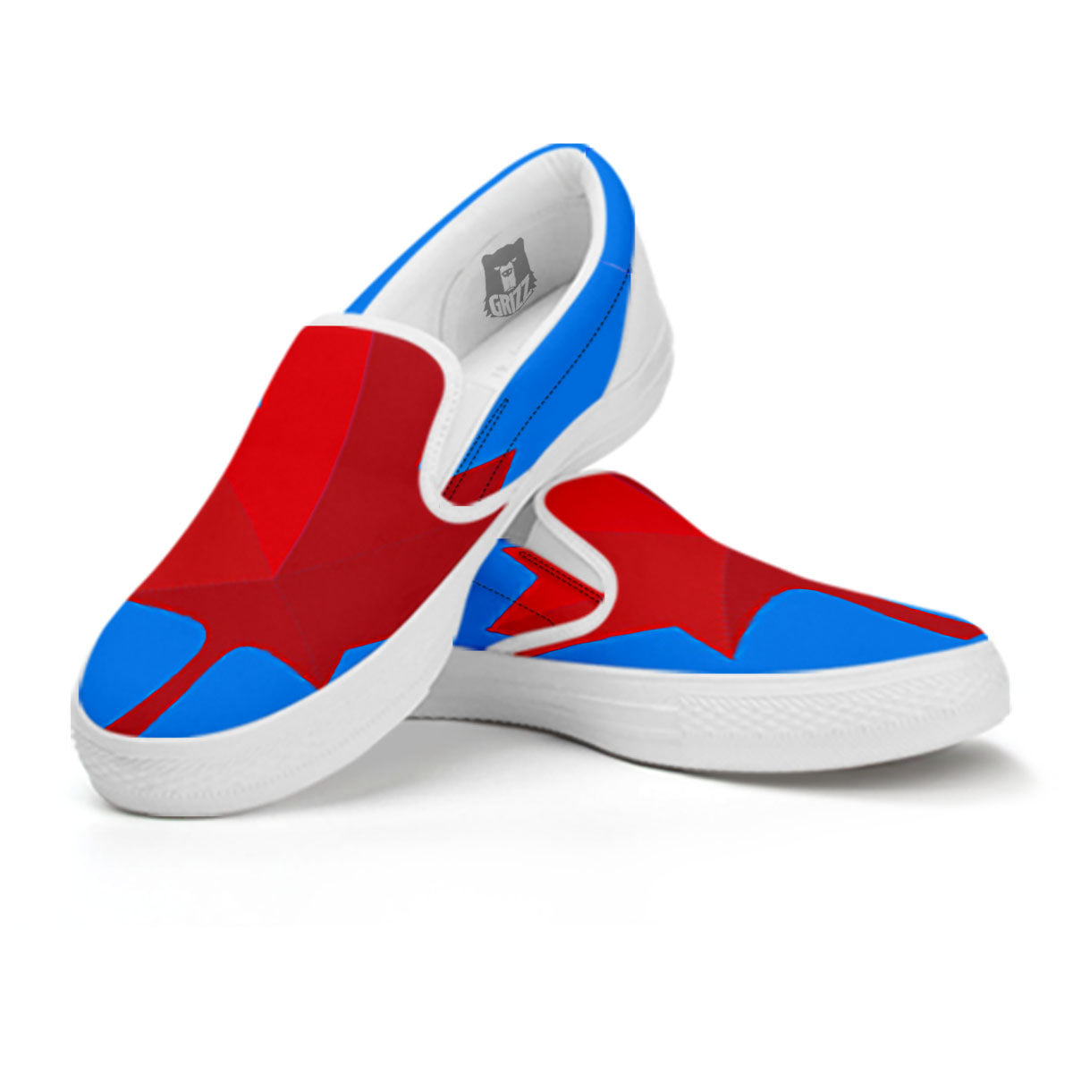 Maple Leaf Autumn Print White Slip On Shoes-grizzshop