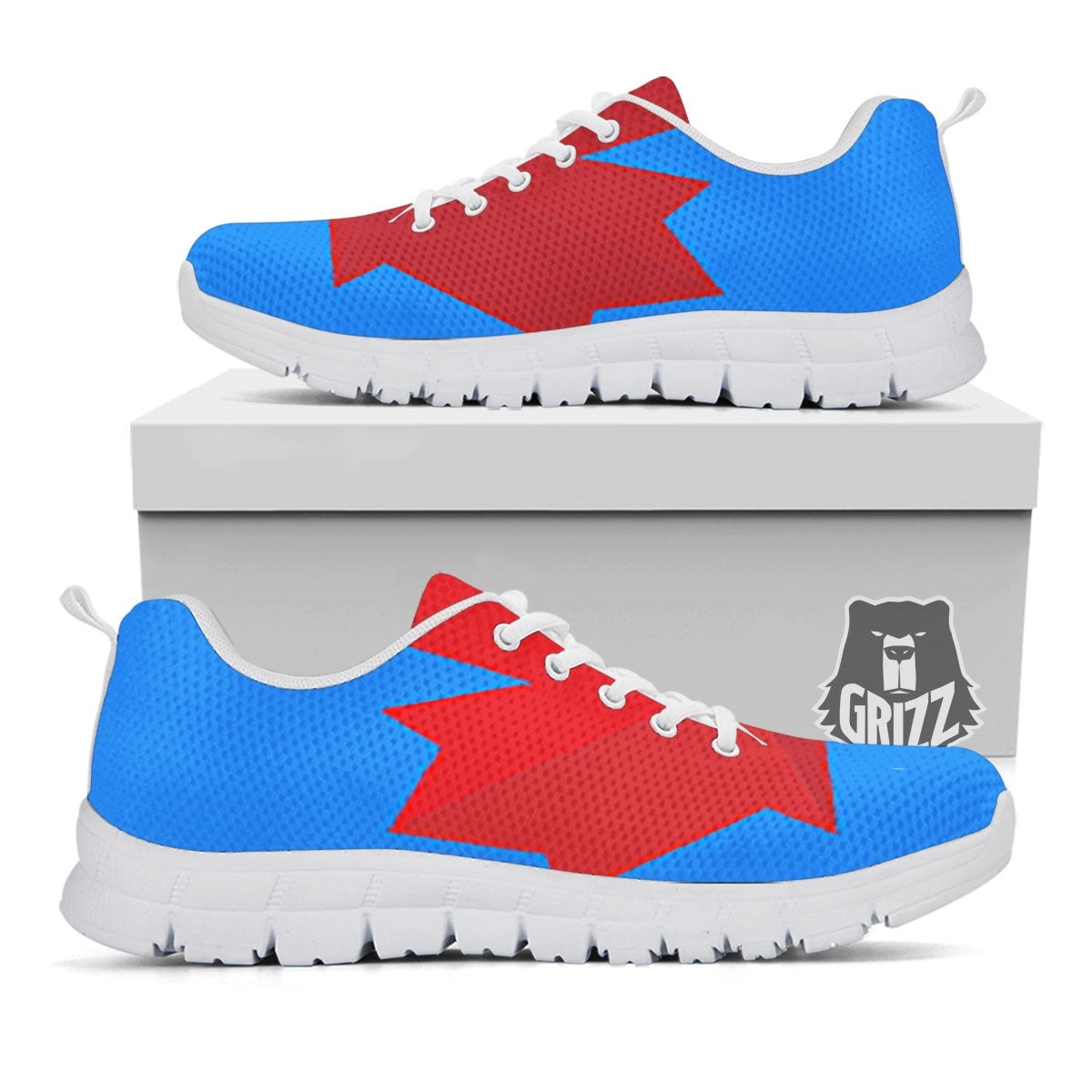 Maple Leaf Autumn Print White Sneaker-grizzshop