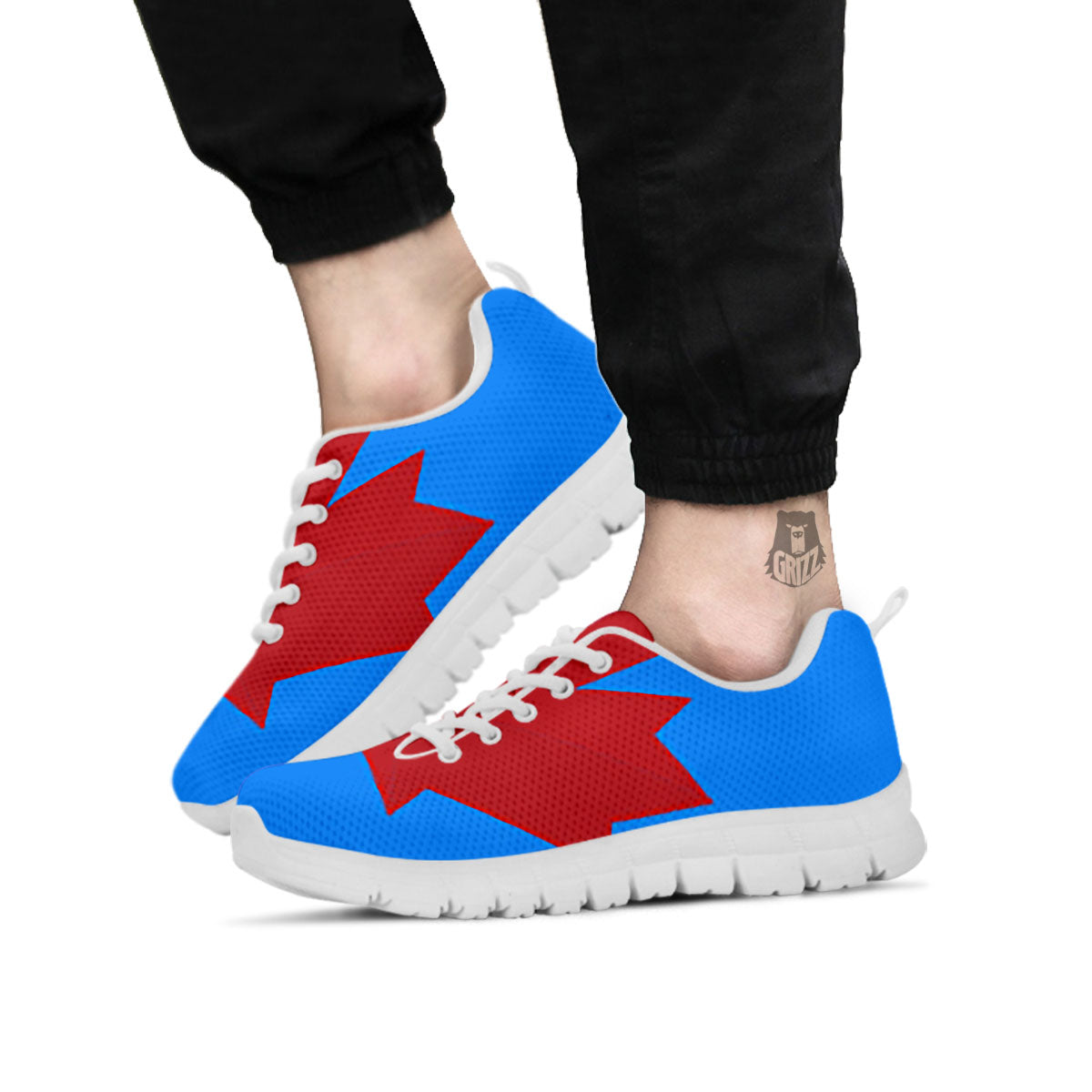 Maple Leaf Autumn Print White Sneaker-grizzshop