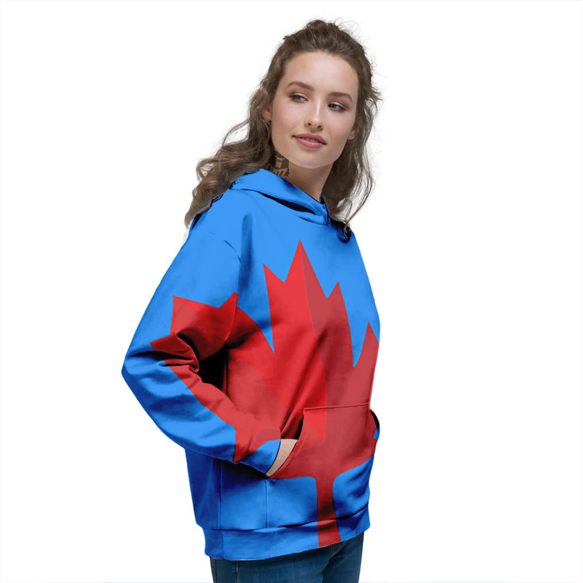 Maple Leaf Autumn Print Women's Hoodie-grizzshop