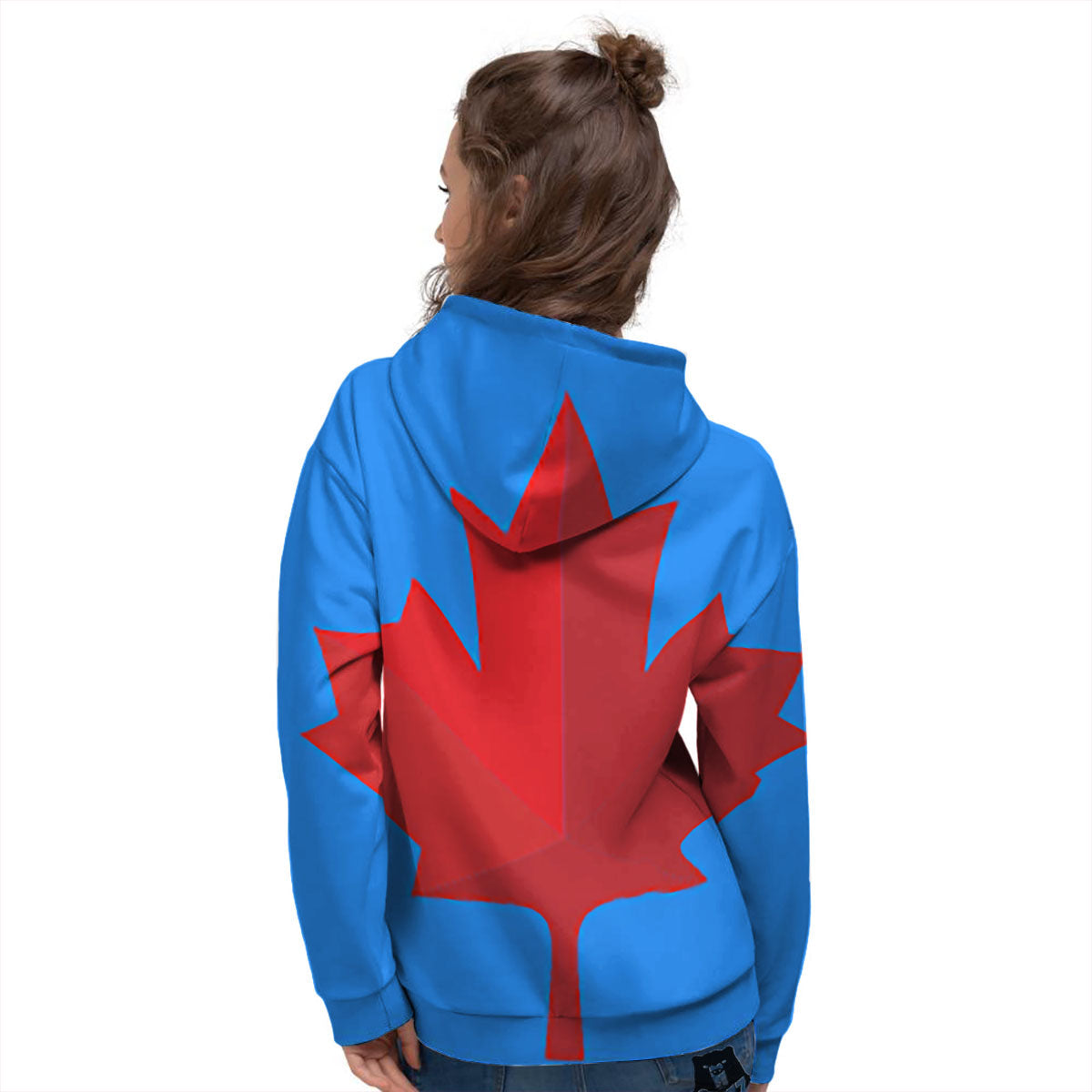 Maple Leaf Autumn Print Women's Hoodie-grizzshop