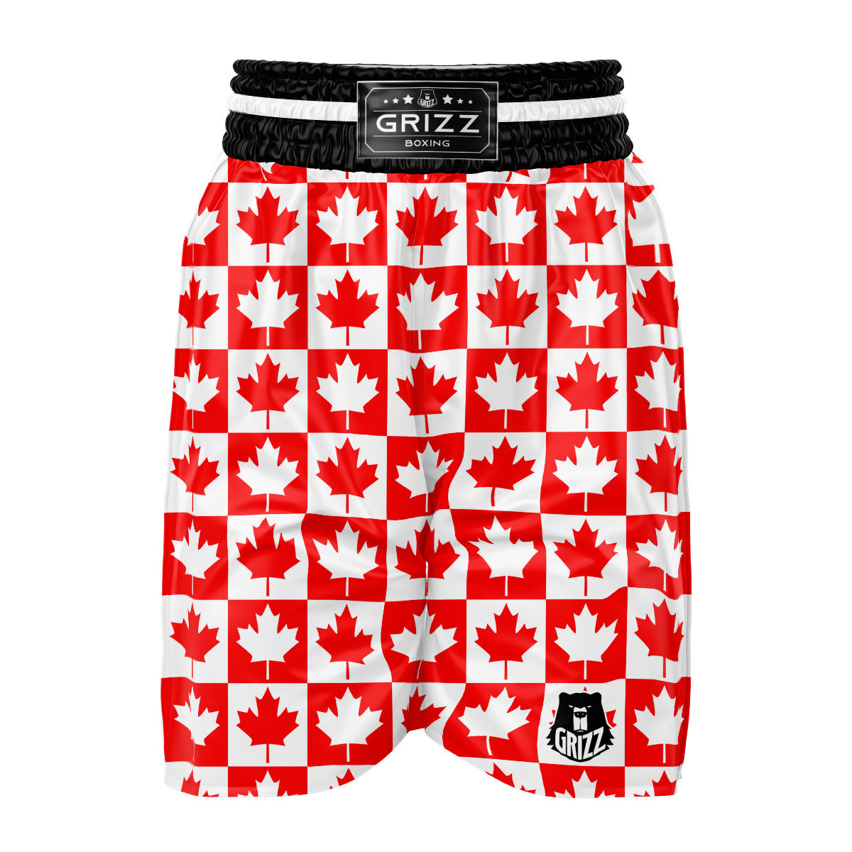 Maple Leaf Canada Print Pattern Boxing Shorts-grizzshop