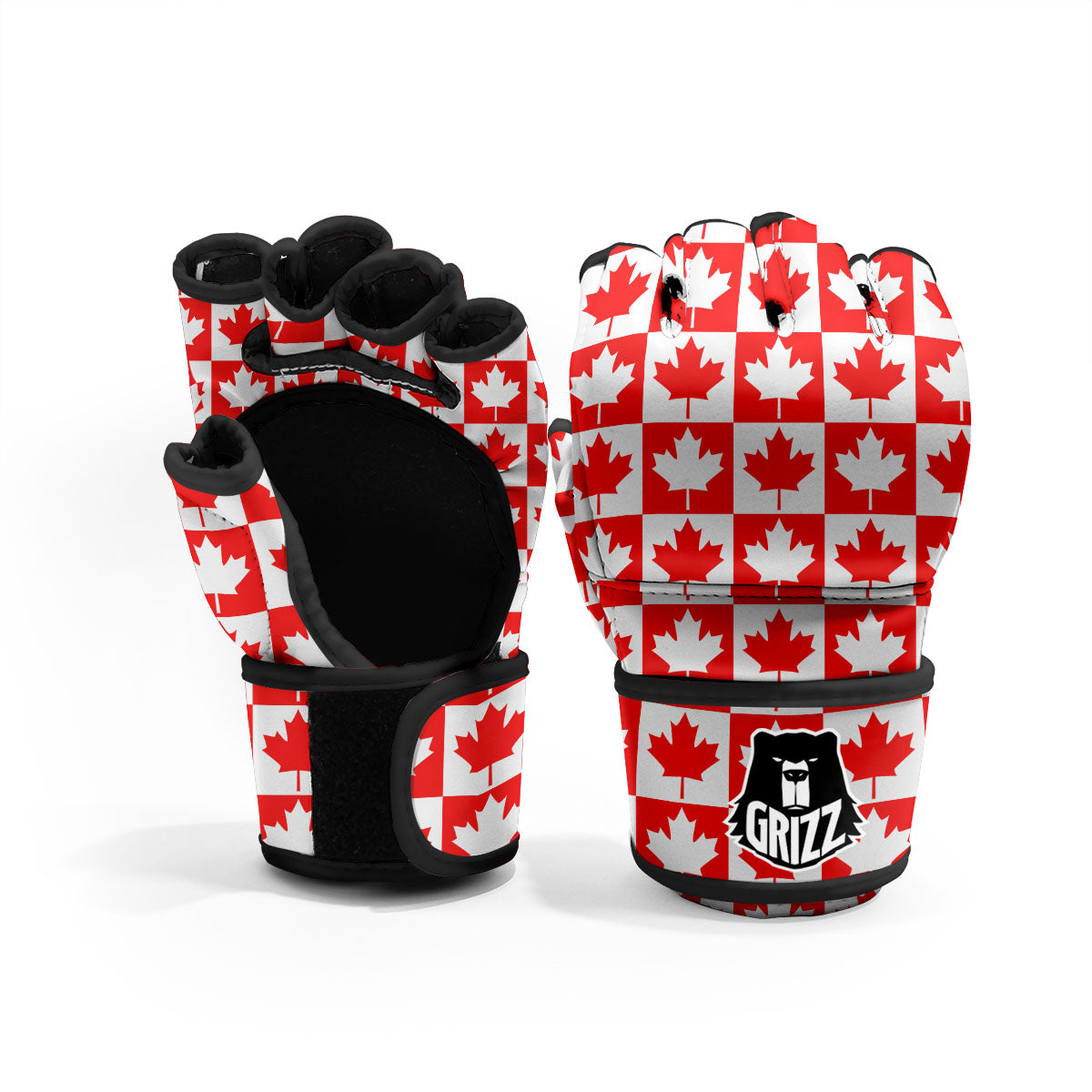Maple Leaf Canada Print Pattern MMA Gloves-grizzshop