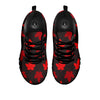 Maple Leaf Red Canadian Print Pattern Black Sneaker-grizzshop