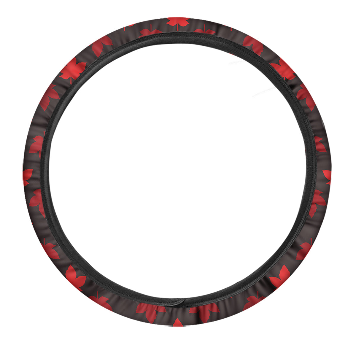 Maple Leaves Autumn Print Pattern Car Steering Wheel Cover-grizzshop