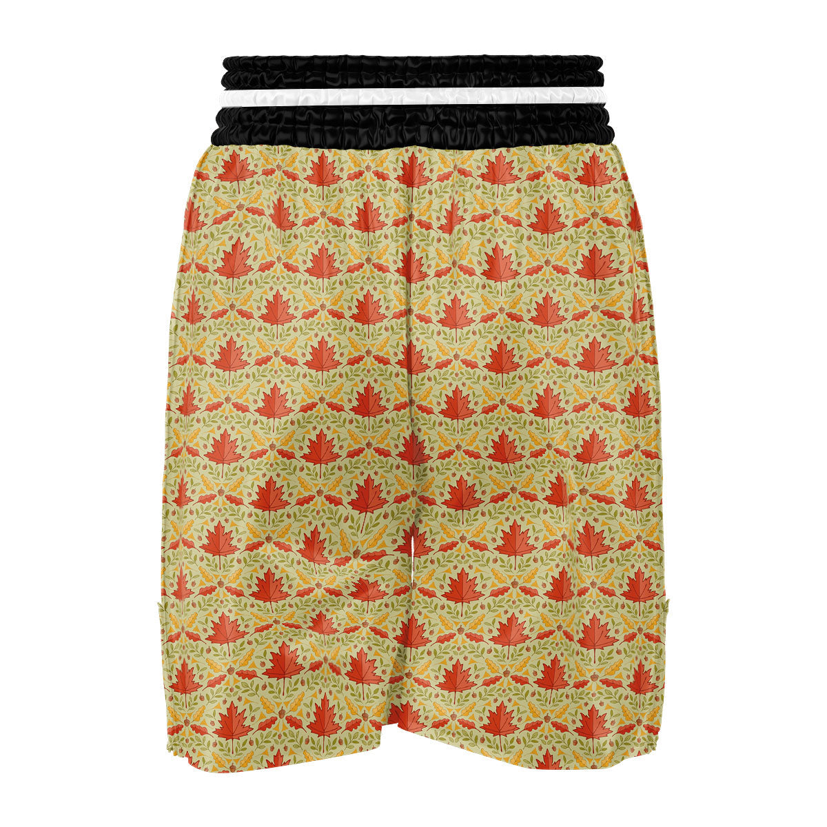 Maple Leaves Print Pattern Boxing Shorts-grizzshop