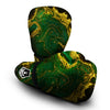 Marble Abstract texture Gold And Dark Green Print Boxing Gloves-grizzshop