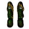 Marble Abstract texture Gold And Dark Green Print Muay Thai Shin Guards-grizzshop