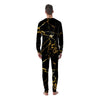 Marble Black Gold Print Men's Pajamas-grizzshop