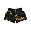 Marble Black Gold Print Muay Thai Boxing Shorts-grizzshop