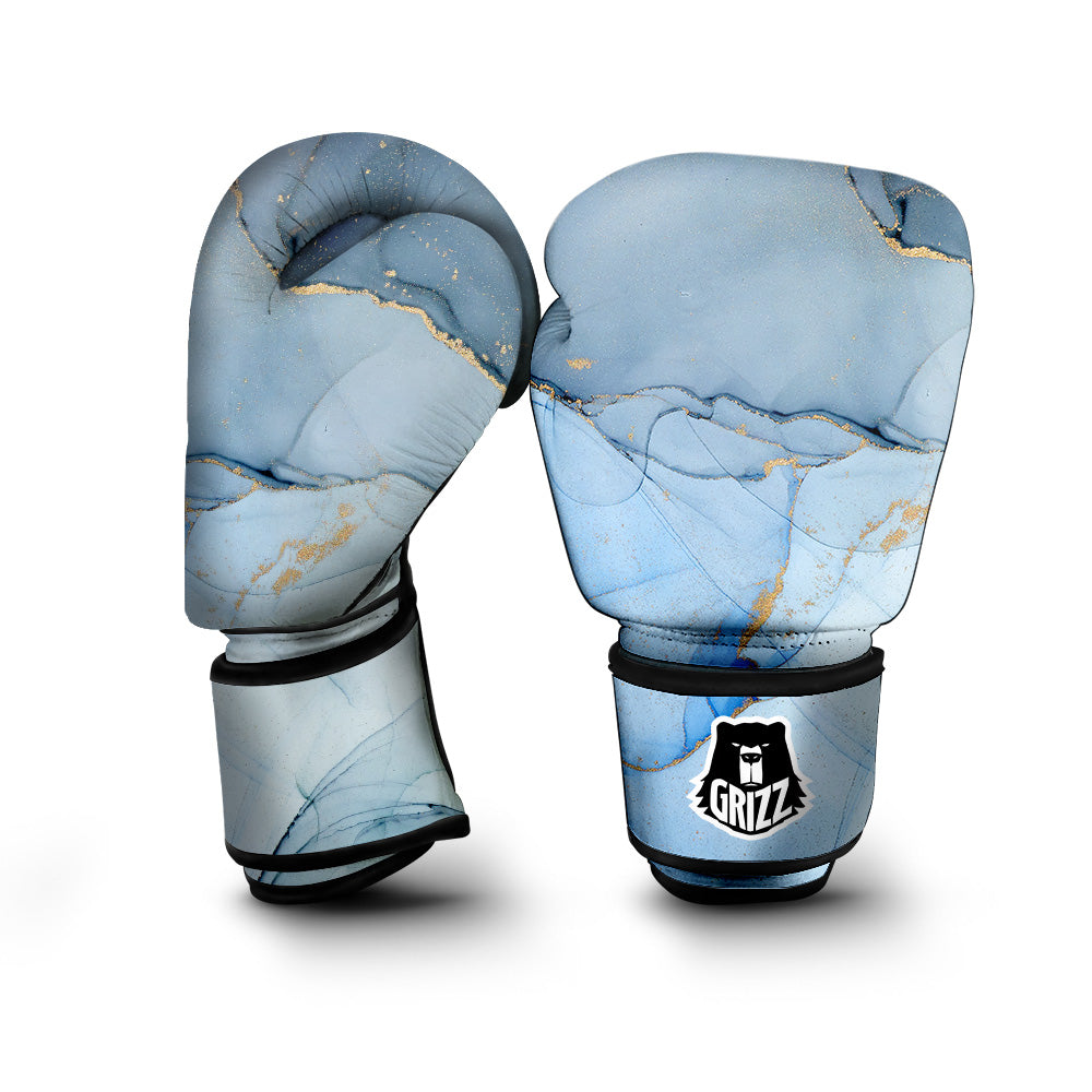 Marble Blue Print Boxing Gloves-grizzshop