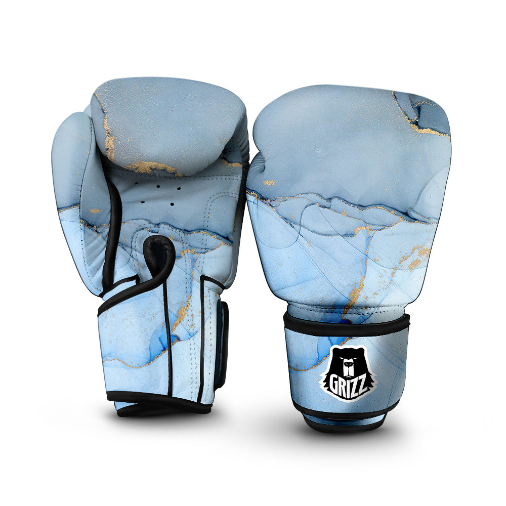 Marble Blue Print Boxing Gloves-grizzshop