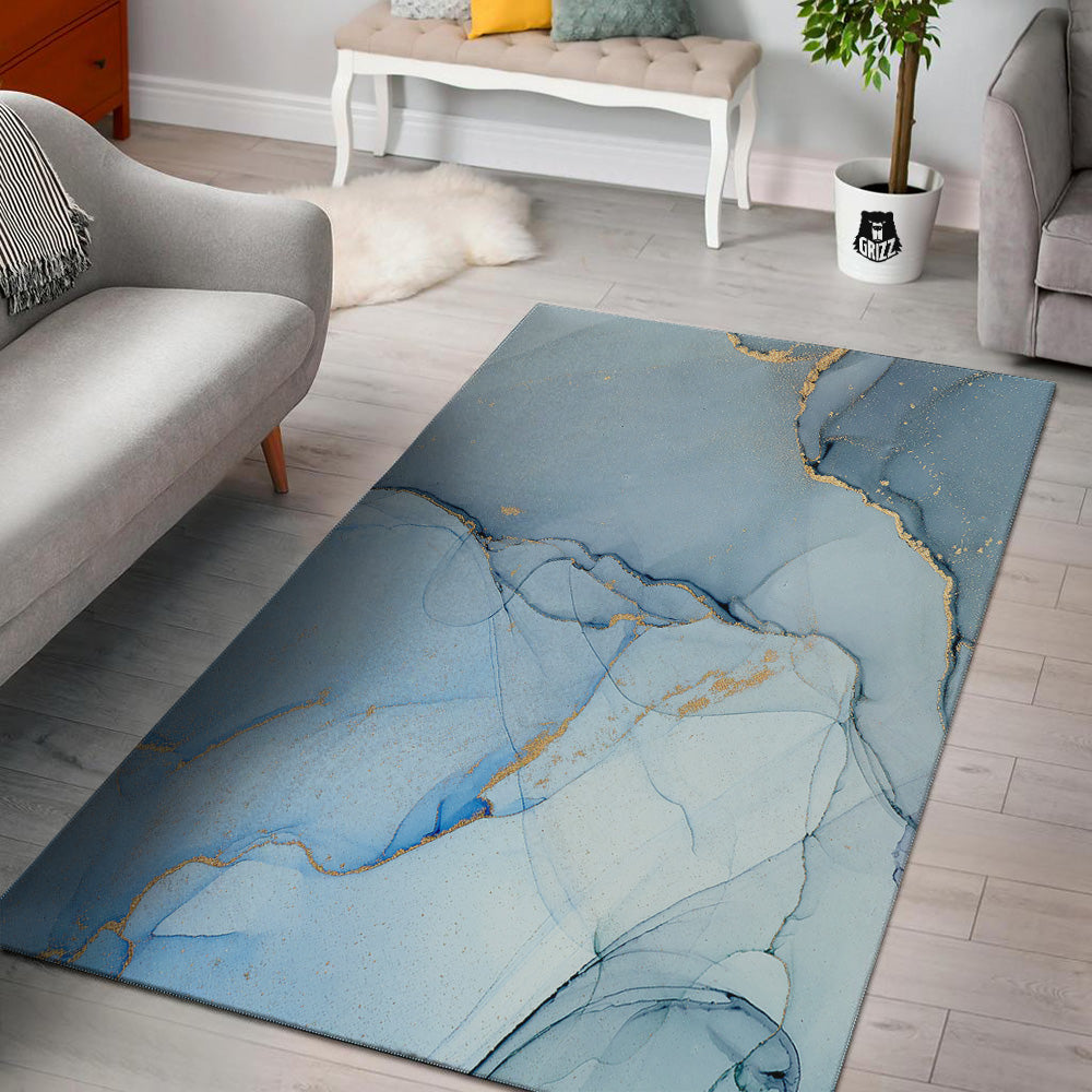 Marble Blue Print Floor Mat-grizzshop