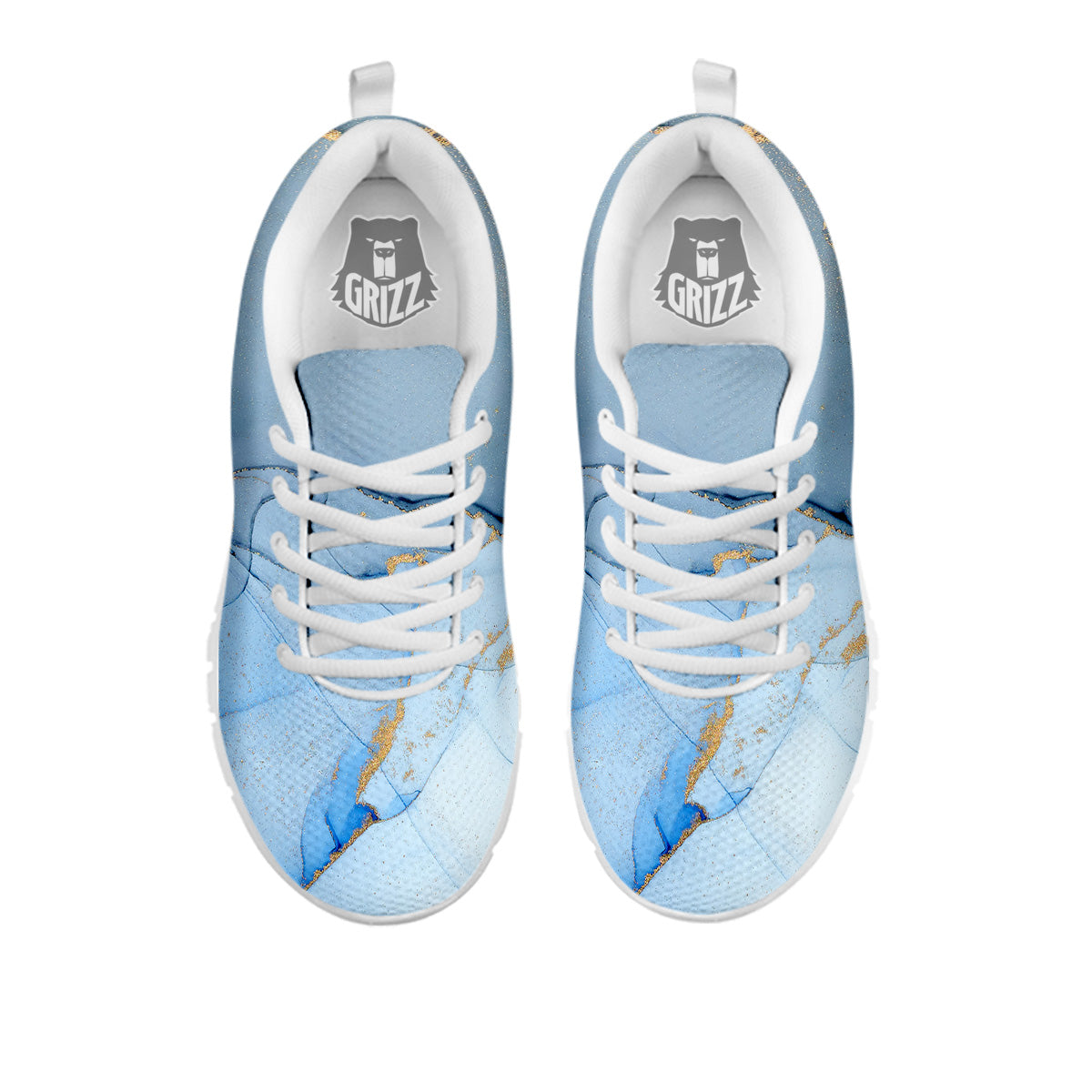 Marble Blue Print White Sneaker-grizzshop