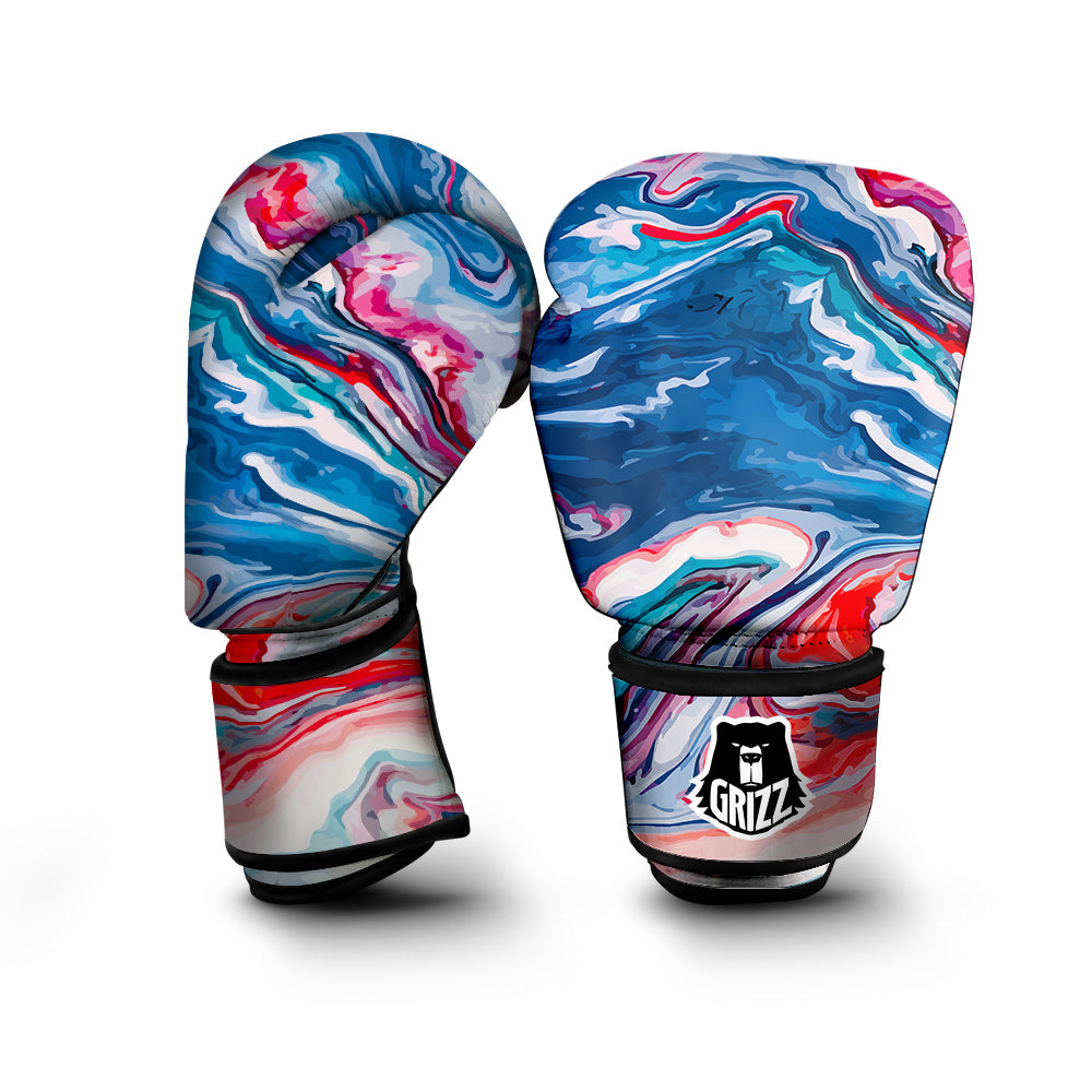 Marble Cartoon Texture Red Blue Print Boxing Gloves-grizzshop