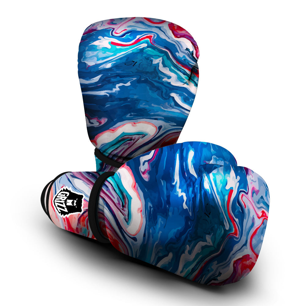 Marble Cartoon Texture Red Blue Print Boxing Gloves-grizzshop