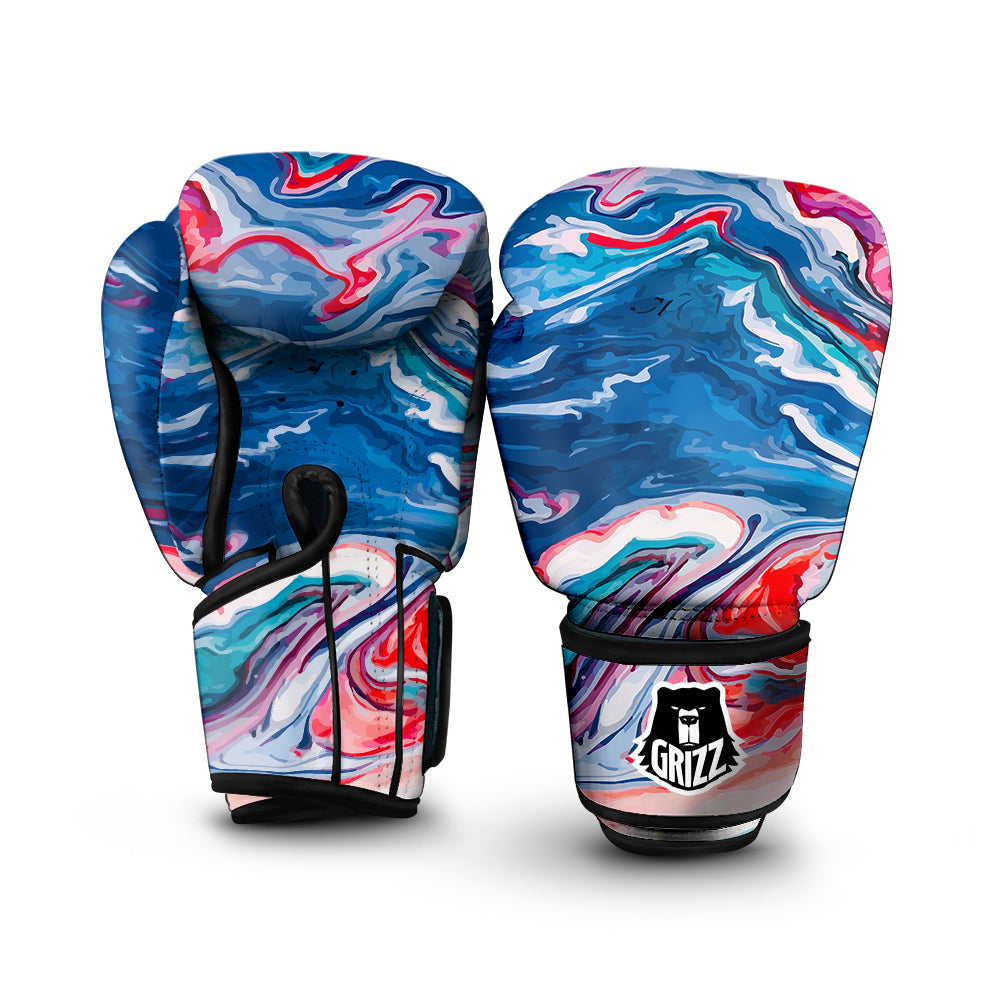 Marble Cartoon Texture Red Blue Print Boxing Gloves-grizzshop