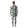 Marble Geometric And Tropical Leaves Print Men's Pajamas-grizzshop