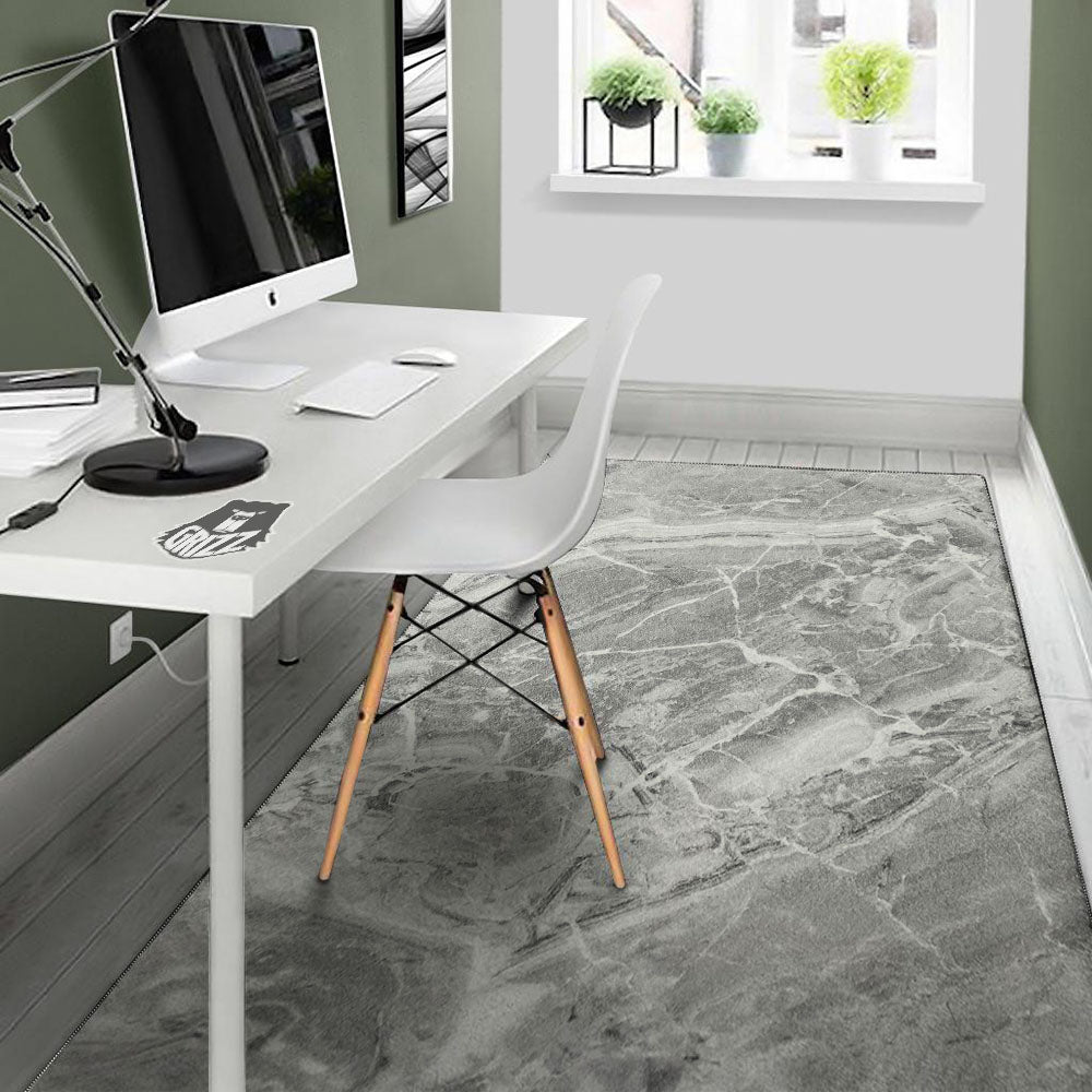 Marble Grey Print Floor Mat-grizzshop