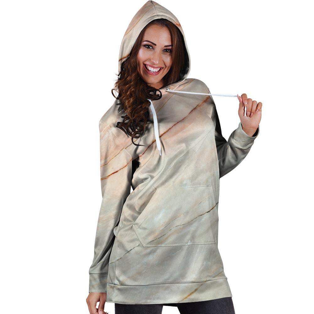 Marble Hoodie Dress-grizzshop