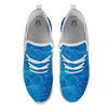 Marble Ice Blue Print White Athletic Shoes-grizzshop