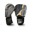 Marble Liquid Black Gold Print Boxing Gloves-grizzshop