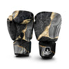 Marble Liquid Black Gold Print Boxing Gloves-grizzshop