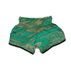 Marble Liquid Green Gold Print Muay Thai Boxing Shorts-grizzshop