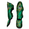 Marble Liquid Green Gold Print Muay Thai Shin Guards-grizzshop