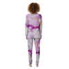 Marble Liquid Purple Print Pattern Women's Pajamas-grizzshop