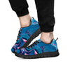 Marble Liquid Teal Pink Print Pattern Black Sneaker-grizzshop