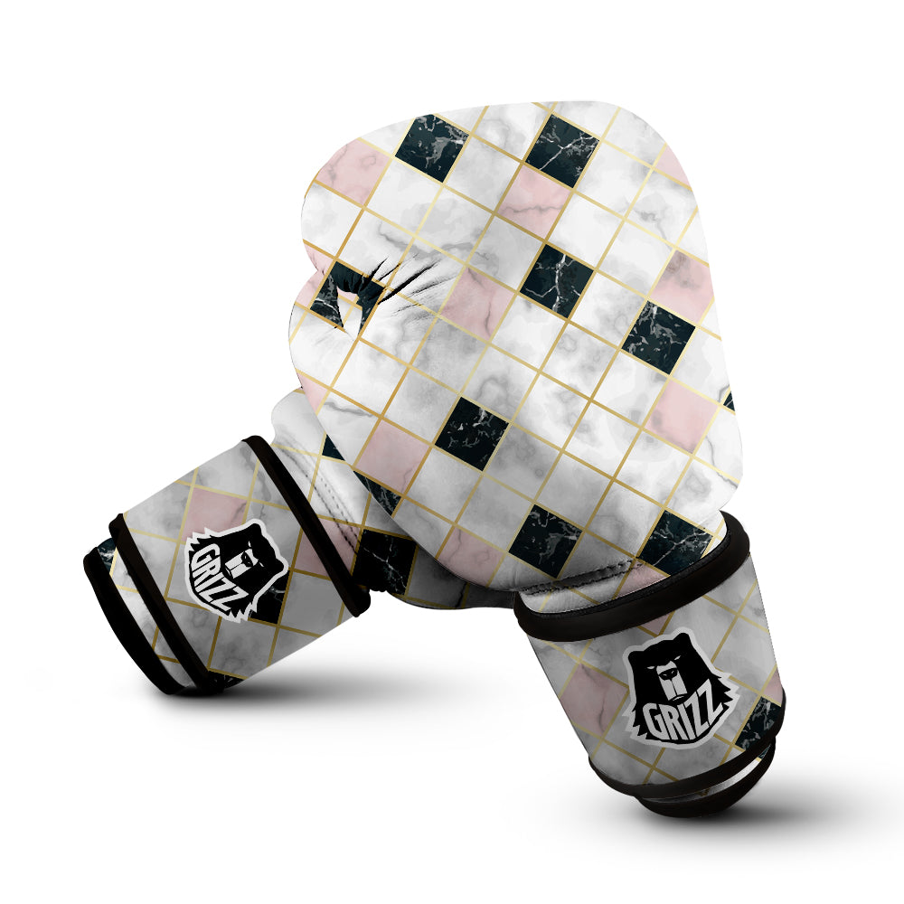 Marble Luxury Geometric Print Boxing Gloves-grizzshop