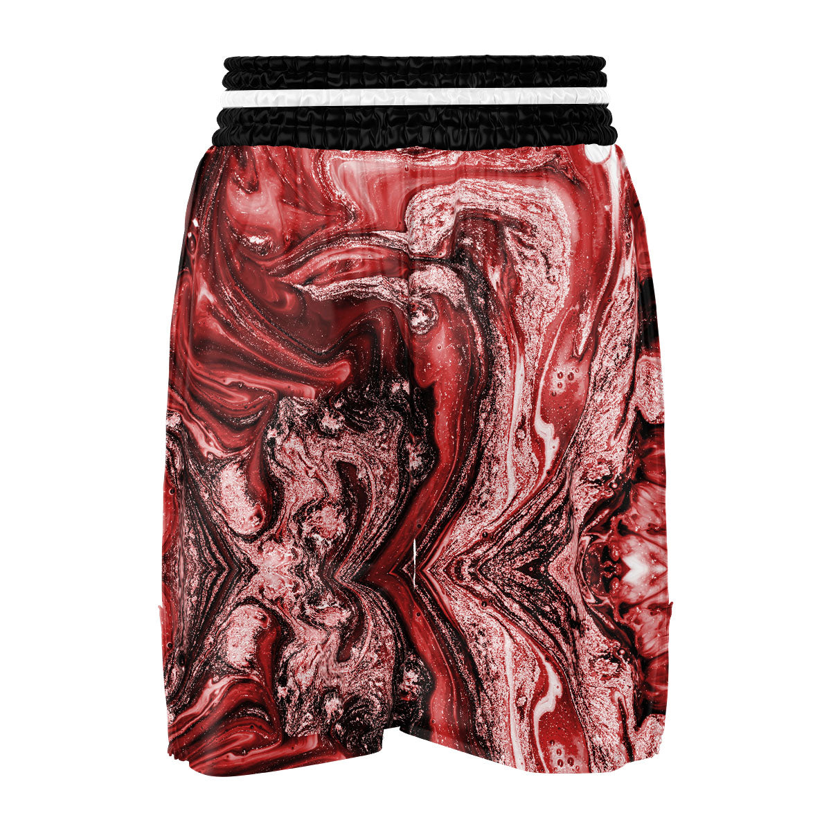 Marble Red Print Pattern Boxing Shorts-grizzshop