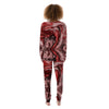 Marble Red Print Pattern Women's Pajamas-grizzshop