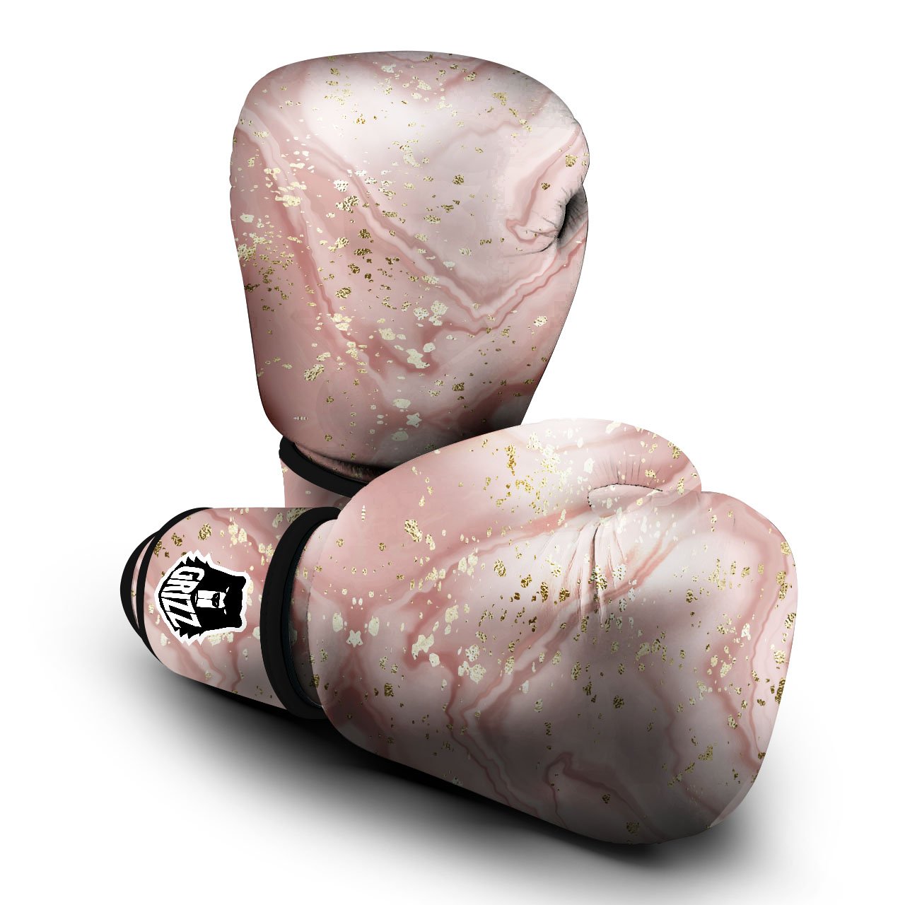 Marble Rose Pink Print Pattern Boxing Gloves-grizzshop