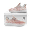 Marble Rose Pink Print Pattern White Athletic Shoes-grizzshop