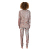 Marble Rose Pink Print Pattern Women's Pajamas-grizzshop