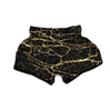 Marble Scratch Black Gold Print Marble Muay Thai Boxing Shorts-grizzshop