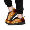 Marble Sugar Brown Print Pattern Black Sneaker-grizzshop