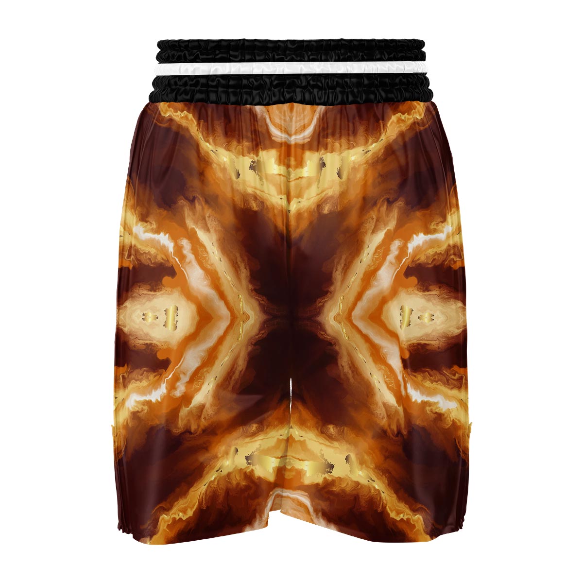 Marble Sugar Brown Print Pattern Boxing Shorts-grizzshop