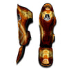 Marble Sugar Brown Print Pattern Muay Thai Shin Guards-grizzshop