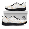 Marble White Gold Print Pattern Black Sneaker-grizzshop